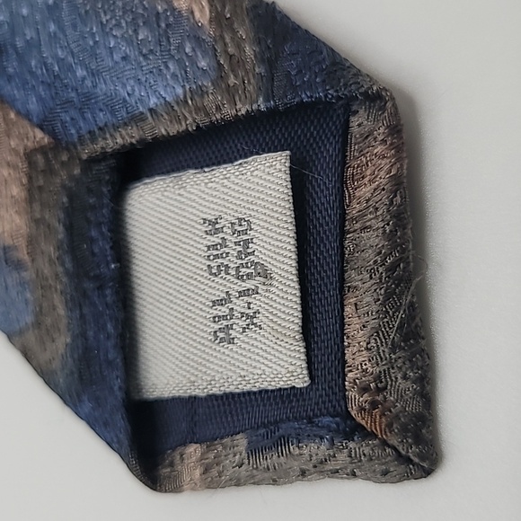 Repp Ltd X-Long Blue Green Tan Geonetric Men's Tie - Picture 3 of 3